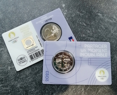 2Euro FRANKREICH - 2023 Olympia 2024 CC - violett