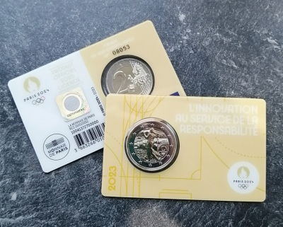 2Euro FRANKREICH - 2023 Olympia 2024 CC - gelb