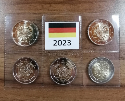 5 x 2Euro DEUTSCHLAND 2023 im Blister - Karl der Große