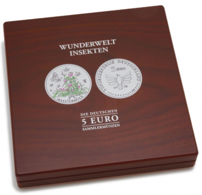 Leuchtturm Münzetui Volterra für 9 x 5Euro Wunderwelt Insekten