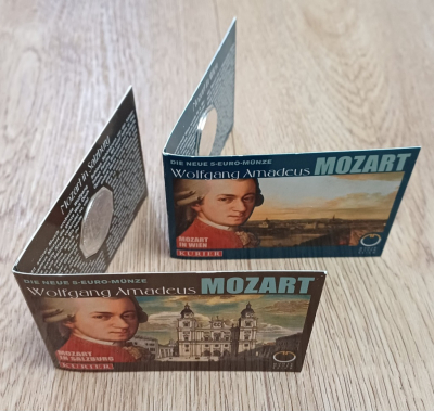 2x5 Euro ÖSTERREICH - 2006 Mozart im Mini-Blister