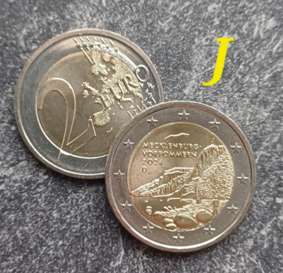 2 Euro DEUTSCHLAND - 2024 Königsstuhl - J