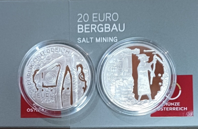 20 Euro Silber Österreich 2024 PP - Bergbau