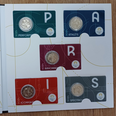 20 x 2 Euro FRANKREICH Olympia 2021 - 2024 inkl. Album