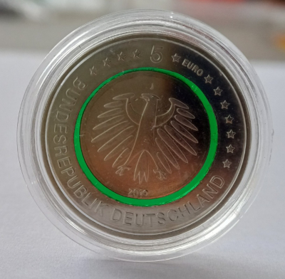 5 Euro Deutschland 2019 Gemäßigte Zone - J  mit Prägefehler