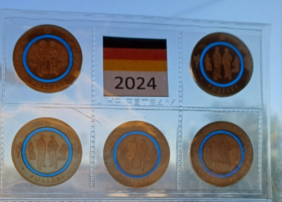 5 x 10 Euro Deutschland 2024 Polizei