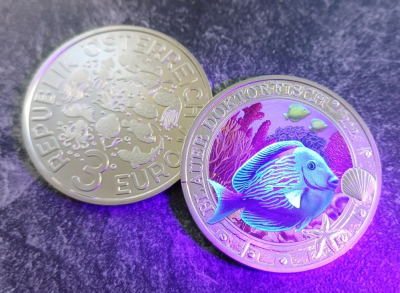 3Euro Österreich 2024 Blauer Doktorfisch