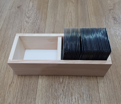 Holz Aufbewahrungsbox für 70 x 2Euro Andorra