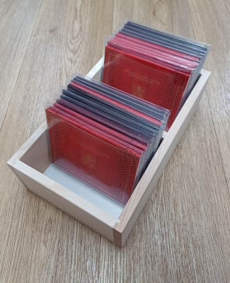 Holz Aufbewahrungsbox für 40 x KMS Vatikan
