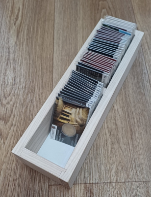 Holz Aufbewahrungsbox für 70 x Coincard