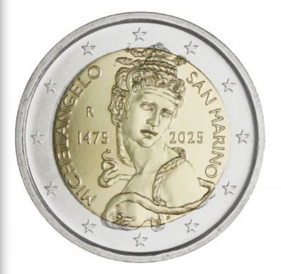 2 Euro SAN MARINO - 2025 Michelangelo -- ab Mitte Juli