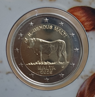 2 Euro MALTA - 2025 im Blister - Maltesischer Ochse