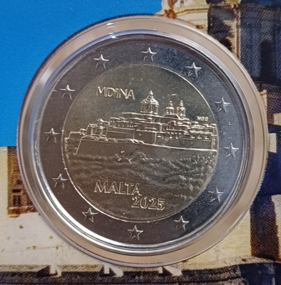 2 Euro MALTA - 2025 im Blister - Mdina