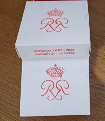 2 Euro MONACO - 2023 PP im Etui - red Box für Monegassen