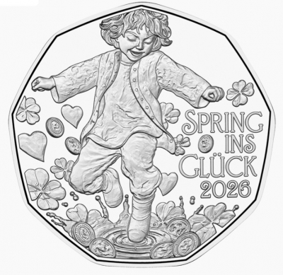 5 Euro Silber Österreich 2026 Hgh - Spring ins Glück