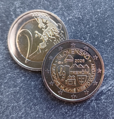 2 Euro Slowakei 2026 - Trencin Kulturhauptstadt