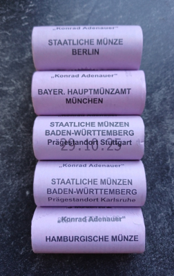 5 x 2Euro DEUTSCHLAND - 2026 "Konrad Adenauer" im Blister