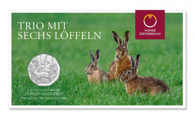5 Euro Silber Österreich 2026 Hgh - Dürers Hasentrio