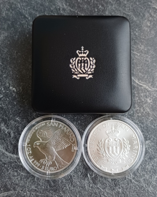1 Unze Silber San Marino 2026 im Etui - Falke