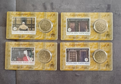 4 x 50Cent VATIKAN - 2025 Stamp + Coincard