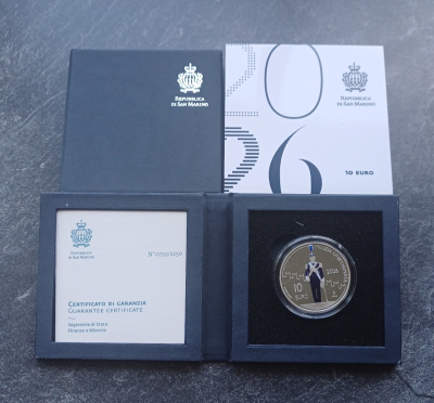 10 Euro Silber PP - SAN MARINO 2026 Milizkompanie